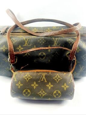 Louis Vuitton Leather Satchet Bag Set